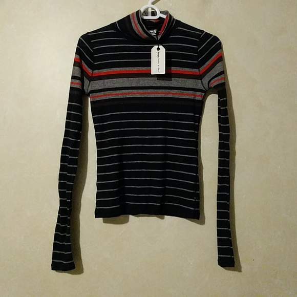 Rag & Bone Salute Stripe Turtleneck Ribbed Sweater - Picture 5 of 6